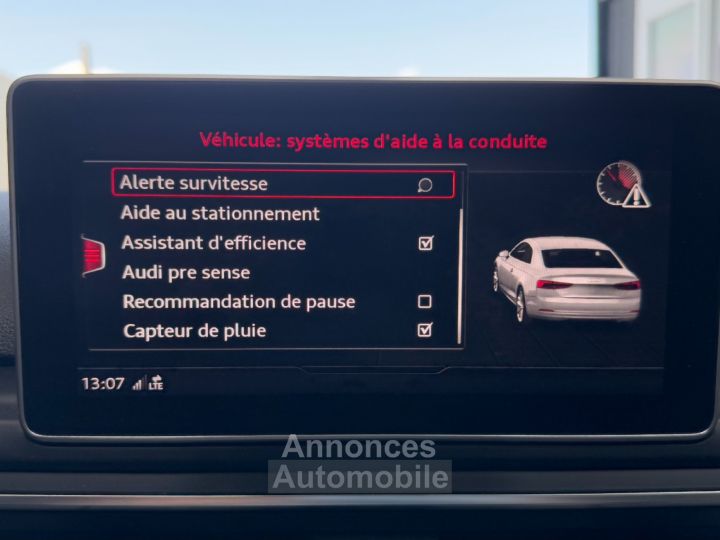 Audi A5 S Line 20 TDI 190 ch ~ Virtual cockpit ~ Bang  Olufsen ~ Carplay ~ - 12