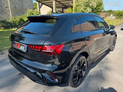 Audi A3 Sportback 45TFSI e 272 SLINE STRONIC 6 TOIT OUVRANT SIEGES SPORT COUTURE ROUGE MATRIX HAYON CAMERA JANTES NOIRES GARANTIE 24 MOIS   - 4