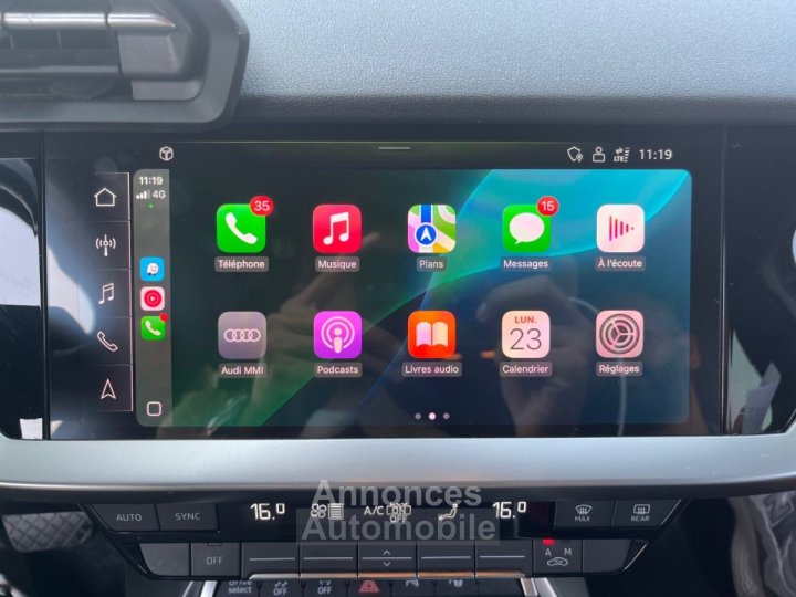 Audi A3 1,5 business line 150 mild hybrid-CAMERA DE RECUL-APPLE CARPLAY-VIRTUAL COCKPIT-GARANTIE 12 MOIS- - 19