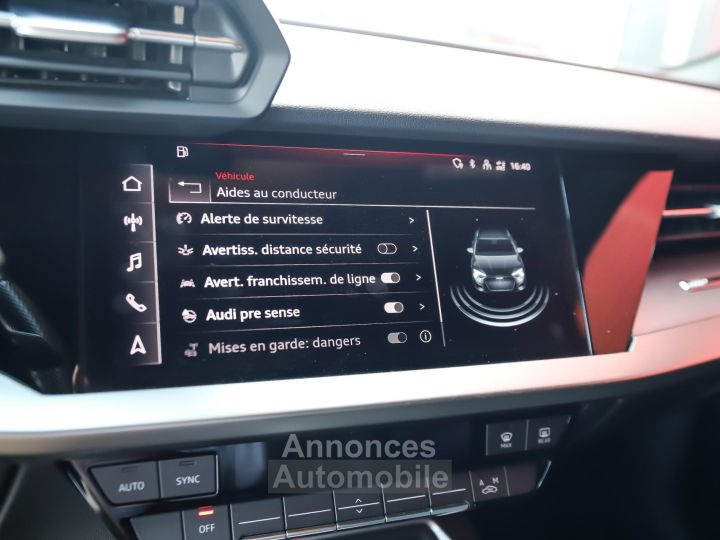 Audi A3 Sportback 15 35 TFSI 150 S-Tronic 7 S line CAMERA GPS - 11