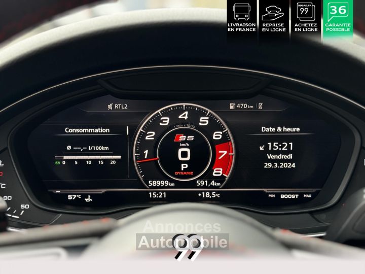 Audi S5 Sportback Matrix Nappa BO Carbon livraison LOA bitcoin - 16