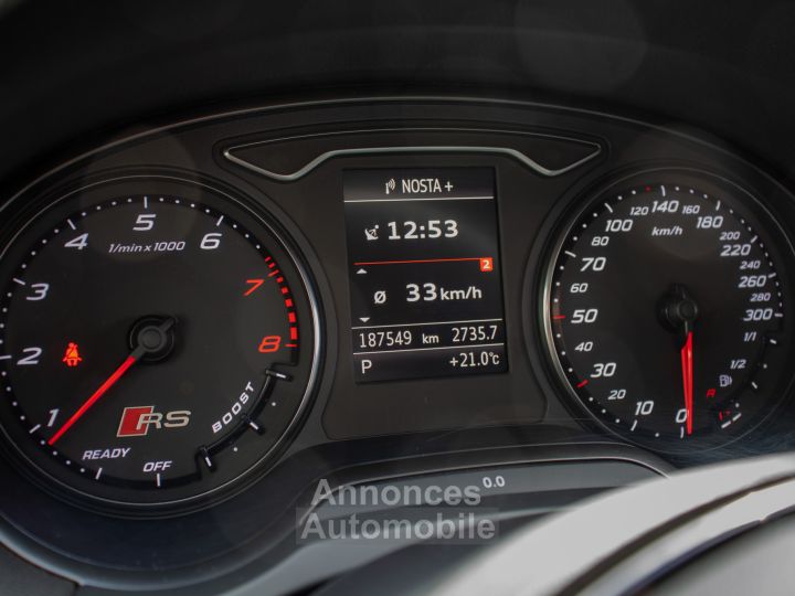 Audi RS3 Quattro 25 TFSI S-Tronic Sportback - B&#038;O - SPORTUITLAAT - PARKEERSENSOREN - ZETELVERWARMING - ISOFIX - 18