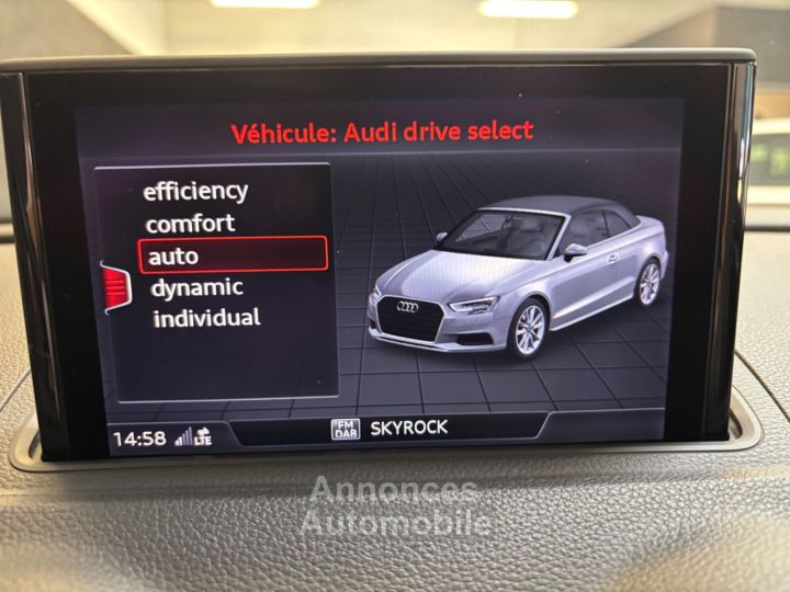 Audi S3 CABRIOLET 20 TFSI 310 S tronic 7 Quattro/Suivi Audi/BangOlufsen/1ère Main - 20