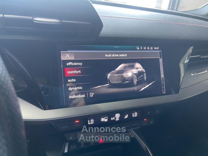 Audi A3 Sportback 35 15 TFSI 16V GPF Mild Hybrid SS 150 cv S LINE / SUIVIE / SIEGES ALCANTARA - 21