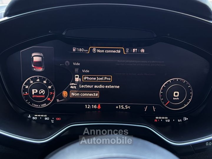 Audi TT III COUPE MK3 S-LINE 20 TFSI 230 BOITE AUTO VIRTUAL COCKPIT INTERIEUR CUIR - GARANTIE 1 AN - 40