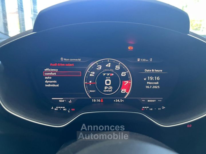 Audi TTS COUPE 20 TFSI 310 Ch S tronic 6 Quattro OFFRE SEPTEMBRE : -50% SUR GARANTIE / SUIVI / SIEGES ELEC / BO / MATRIX LED / VIRTUAL - 34