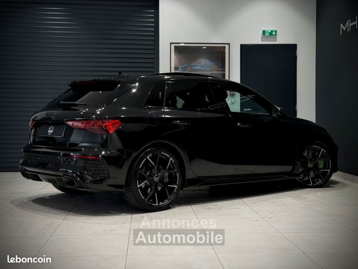 Audi RS3 SPORTBACK III 8Y 25 TFSI 400 Ch QUATTRO PACK BLACK EXCLUSIVE-PACK RS DESIGN VERT-TOIT OUVRANT-PACK CARBONE-FEUX MATRIX-B&O-ECHAP SPORT-ACC-MAGNETIC R - 3