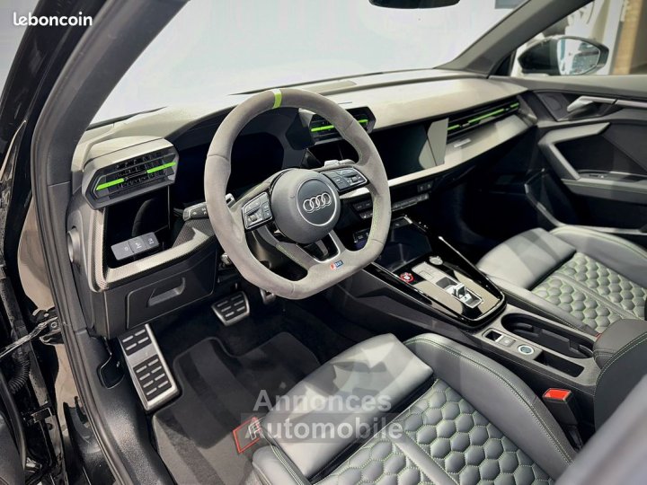 Audi RS3 SPORTBACK III 8Y 25 TFSI 400 Ch QUATTRO PACK BLACK EXCLUSIVE-PACK RS DESIGN VERT-TOIT OUVRANT-PACK CARBONE-FEUX MATRIX-B&O-ECHAP SPORT-ACC-MAGNETIC R - 4