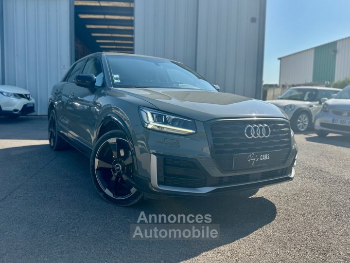 Audi Q2 14 TFSI 150 ch S tronic 7 S Line GRIS QUANTUM - CAM - SIÈGES CHAUFF - 7