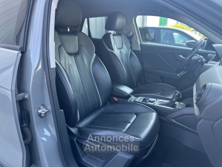 Audi Q2 14 TFSI 150 ch S tronic 7 S Line GRIS QUANTUM - CAM - SIÈGES CHAUFF - 13