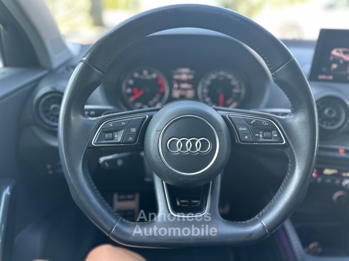 Audi Q2 14 TFSI 150 ch S tronic 7 S Line GRIS QUANTUM - CAM - SIÈGES CHAUFF - 17