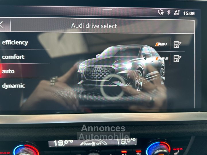 Audi RS Q3 SPORTBACK 400 ch 25 TFSI Toit Ouvrant - BangOlufsen - Camera - Radar AV/AR - Sieges Hayon electriques - 38