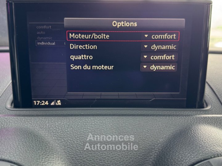 Audi RS3 BERLINE DAZA 400 ch 25 TFSi S tronic 7 Quattro ~ Toit Ouvrant ~ Bang Olufsen ~ Pack RS - 15