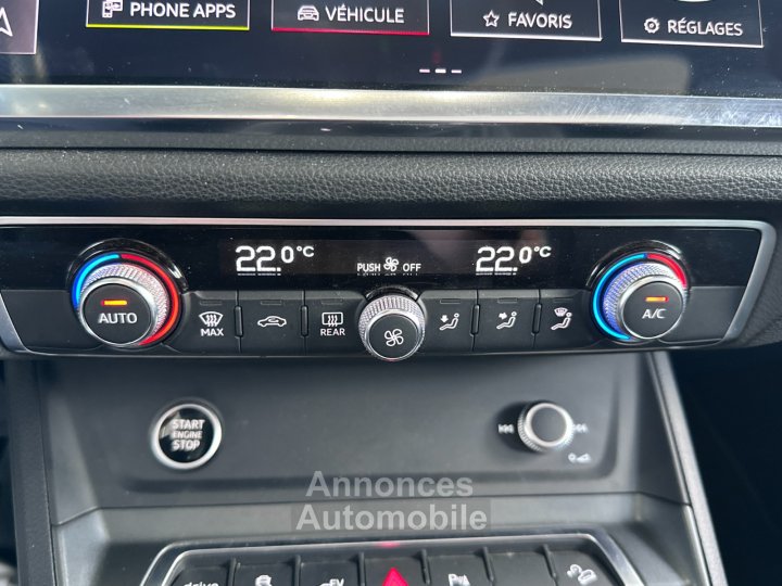 Audi Q3 Sportback 45 TFSIe 245 ch S tronic 6 S line/ Toit ouvrant / Camera de recul / Pack esthétique noir - 26
