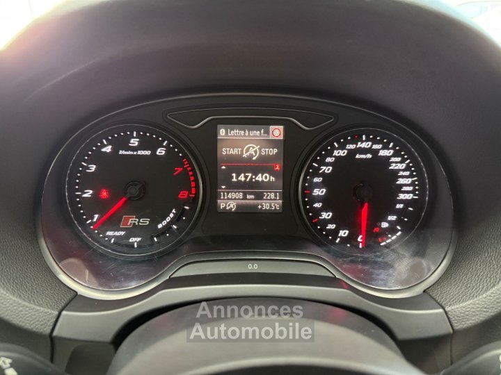 Audi RS3 SPORTBACK 25 TFSI 367 Quattro S tronic 7 STAGE 1 FLEX / PONT HALDEX OK / BANG OLUFSEN / CAMERA / MAGNETIC RIDE / JANTES ROTORS 19 - 19