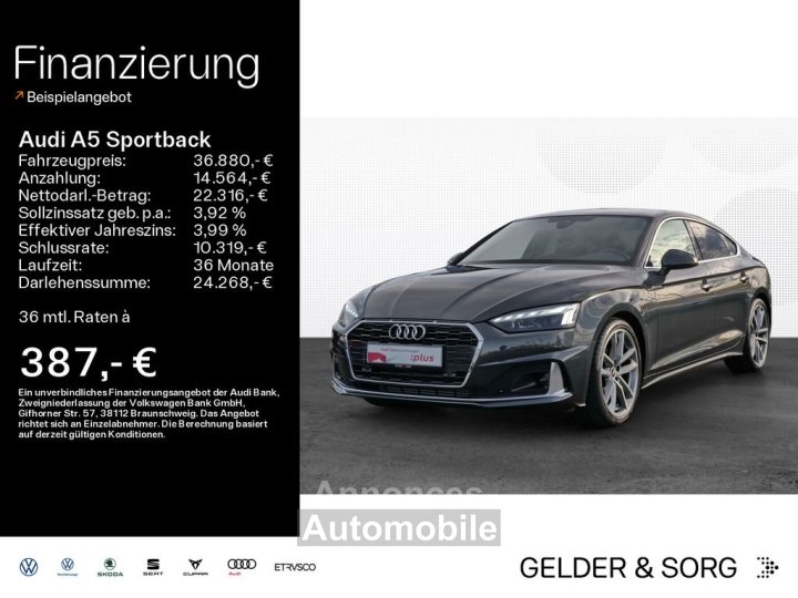 Audi A5 Sportback 35 TFSI S line Int Matrix - 1