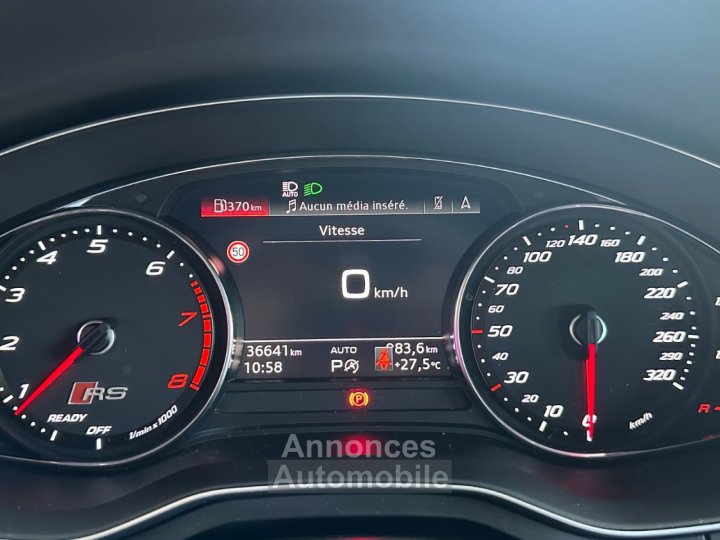 Audi RS4 AVANT V6 29 TFSI 450 ch Tiptronic 8 Quattro MALUS PAY&Eacute; - Alcantara - Si&egrave;ges Hayon &eacute;lectrique - Camera - 22