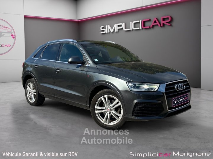 Audi Q3 20 TDI 150 ch S tronic 7 S line *GARANTIE 12 MOIS* SON BOSE ATTELAGE - 1