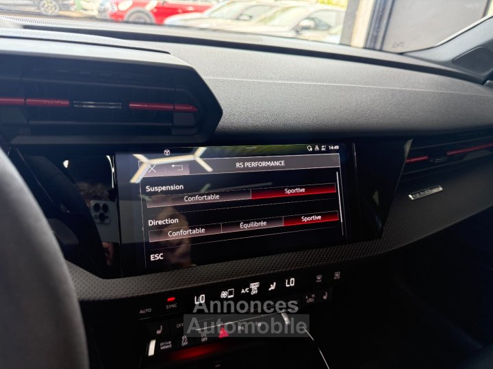 Audi RS3 SPORTBACK 25 TFSI 400 S tronic 7 Quattro / FULL OPTIONS / PAS DE MALUS / LIGNE RS - 24