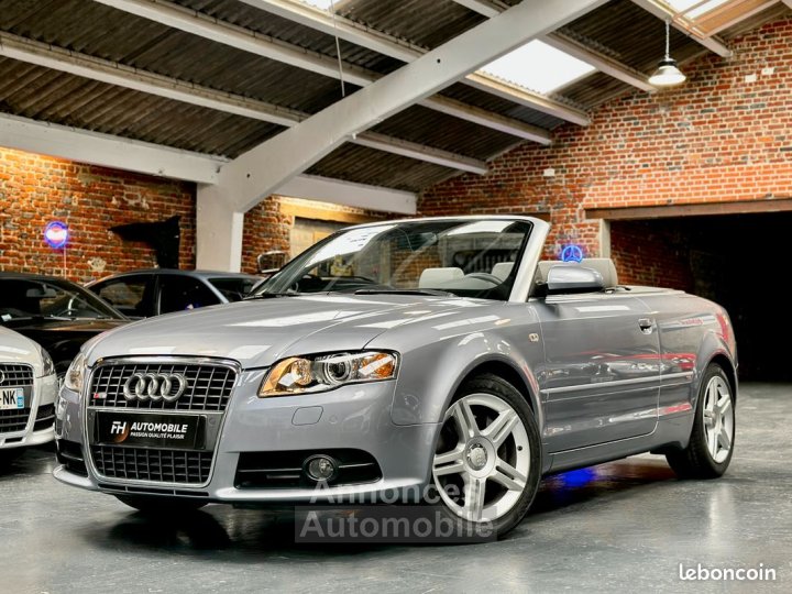 Audi A4 S-Line Cabriolet 32L V6 FSI 255 ch Quattro 75 590 kms GPS, Sièges chauffants, Régulateur Carnet et historique État exceptionnel - 1