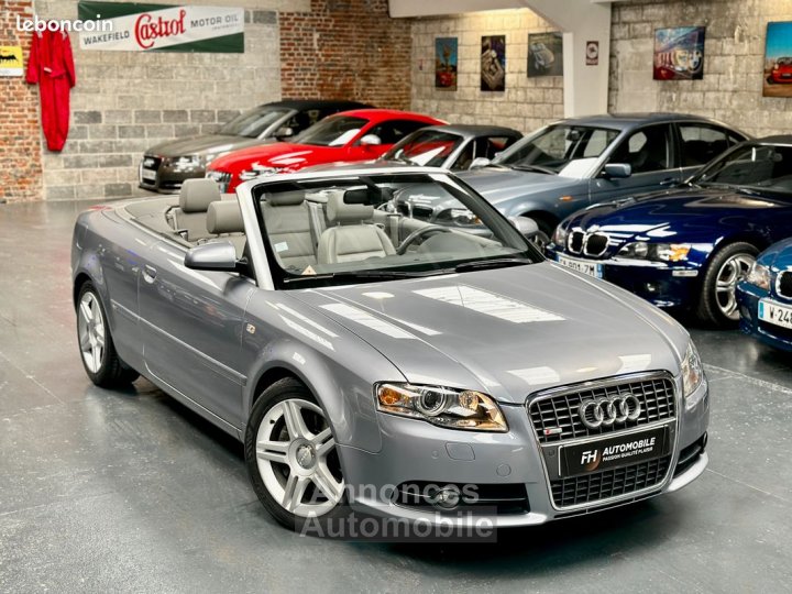 Audi A4 S-Line Cabriolet 32L V6 FSI 255 ch Quattro 75 590 kms GPS, Sièges chauffants, Régulateur Carnet et historique État exceptionnel - 2