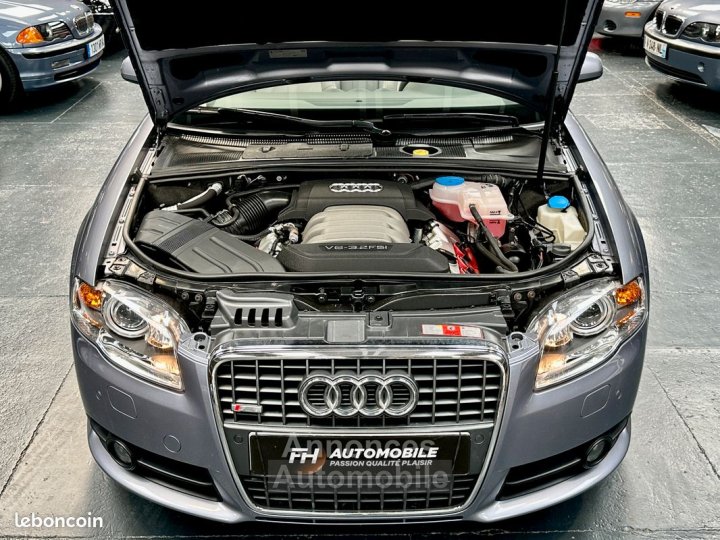 Audi A4 S-Line Cabriolet 32L V6 FSI 255 ch Quattro 75 590 kms GPS, Sièges chauffants, Régulateur Carnet et historique État exceptionnel - 10