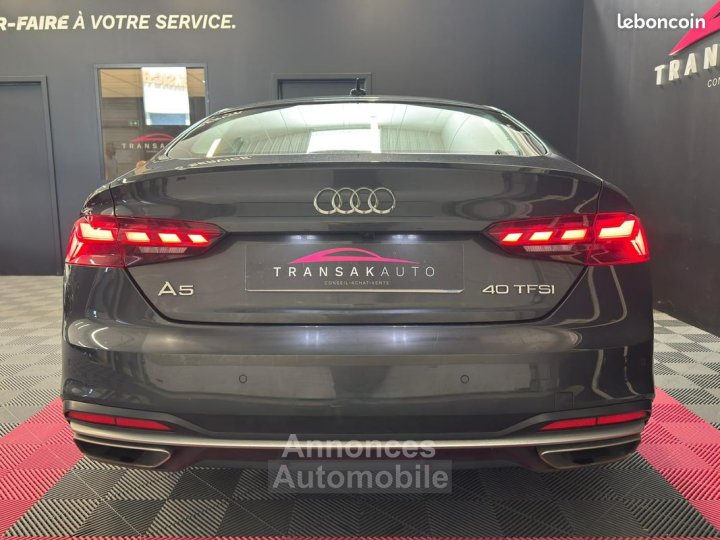 Audi A5 Sportback 20 40 TFSI 204ch DESIGN LUXE SECONDE MAIN SUIVI RÉVISION À JOUR - 9