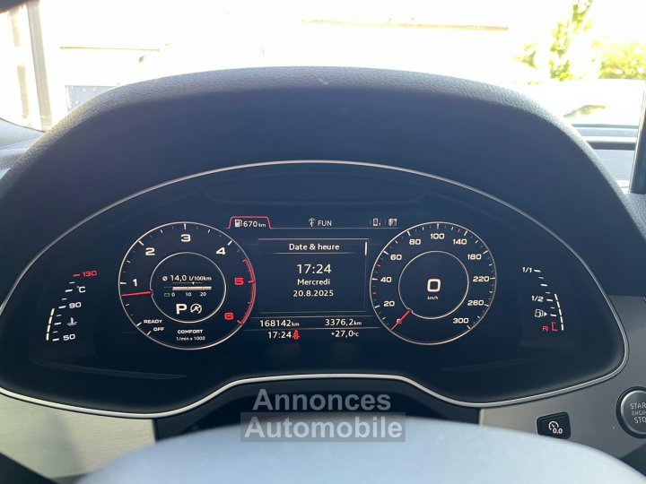 Audi Q7 30 V6 TDI Clean Diesel 218 Tiptronic 8 Quattro 7pl S line CHAINE / FRANÇAISE / SUIVI / VIRTUAL / HAYON ELEC / CAMERA - 26