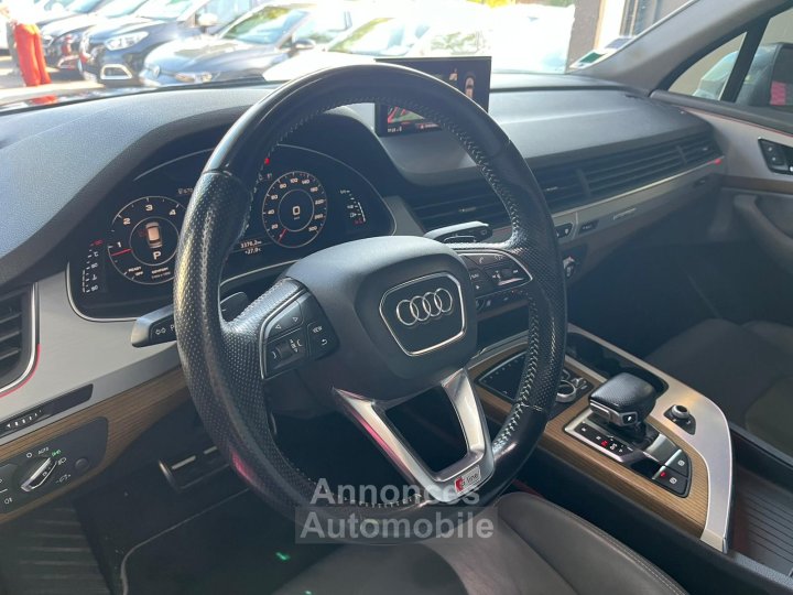 Audi Q7 30 V6 TDI Clean Diesel 218 Tiptronic 8 Quattro 7pl S line CHAINE / FRANÇAISE / SUIVI / VIRTUAL / HAYON ELEC / CAMERA - 27