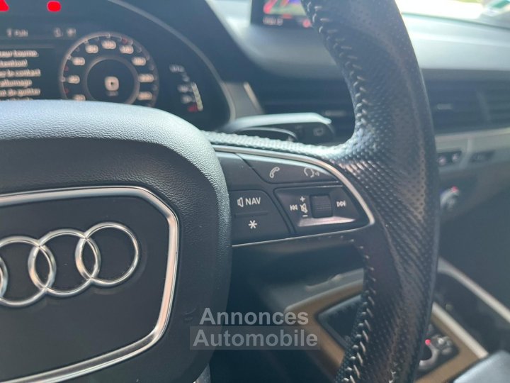 Audi Q7 30 V6 TDI Clean Diesel 218 Tiptronic 8 Quattro 7pl S line CHAINE / FRANÇAISE / SUIVI / VIRTUAL / HAYON ELEC / CAMERA - 30