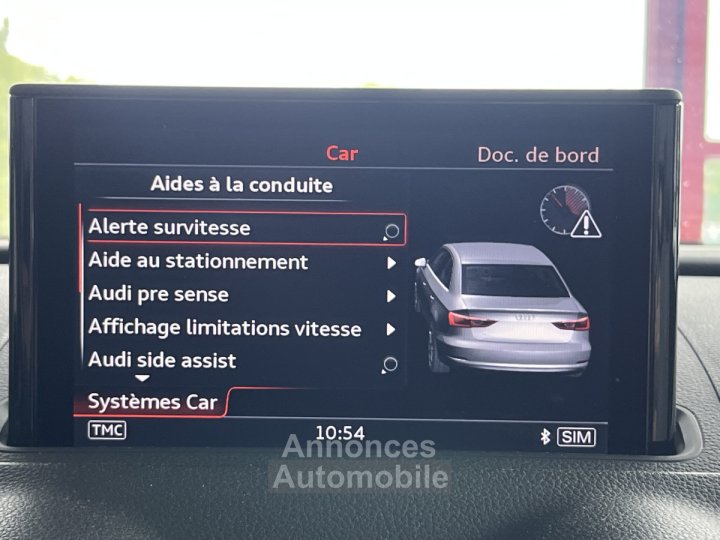 Audi S3 BERLINE 2,0 TFSI 300 QUATTRO GPS REGULATEUR ADAPTATIF KEYLESS FULL LED PARK ASSIST DRIVE SELECT J - 12
