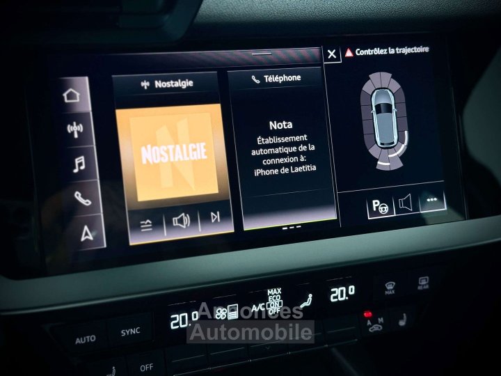Audi A3 Sportback 10TFSI SPORT-COCKPIT-CUIR-CARPLAY-PDC - 15
