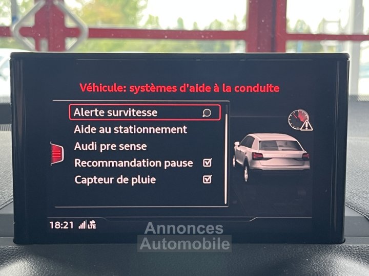 Audi Q2 30 TFSI 1,0 116 TYPE SPORT ATTELAGE GPS FULL LED REGULATEUR LIMITEUR SOUND SYSTEM SIEGES SPO - 10