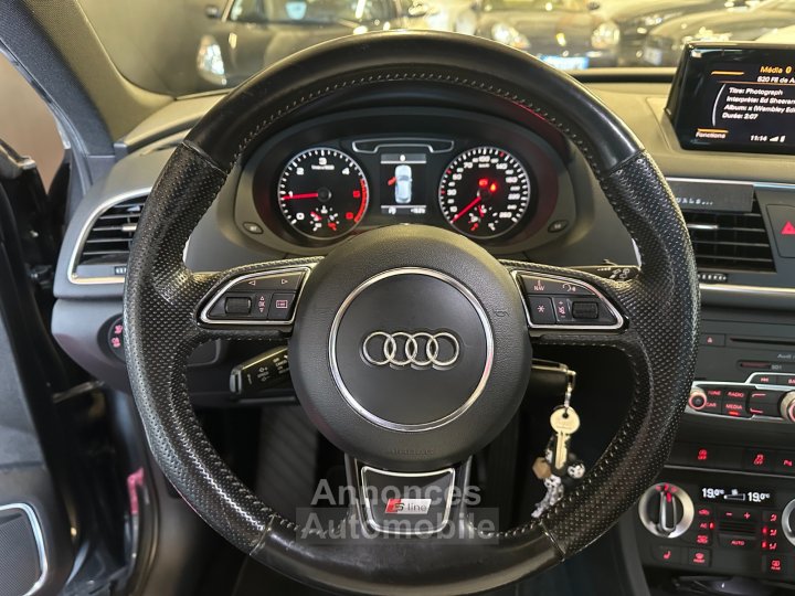Audi Q3 20 TDI 140ch - Finition S line - Audio BOSE - Distribution Réalisé - Gtie 3 mois - 12
