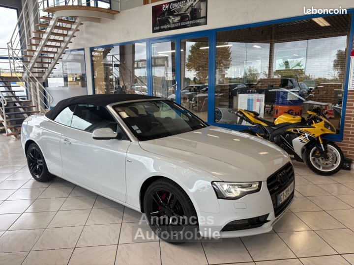 Audi A5 Cabriolet 30 V6 TDI S TRONIC QUATTRO 245CH LINE LED-GPS-CUIR ELECT-JANTES 18-ATTACHE REMORQUE - 3