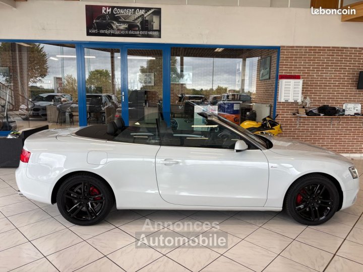 Audi A5 Cabriolet 30 V6 TDI S TRONIC QUATTRO 245CH LINE LED-GPS-CUIR ELECT-JANTES 18-ATTACHE REMORQUE - 4