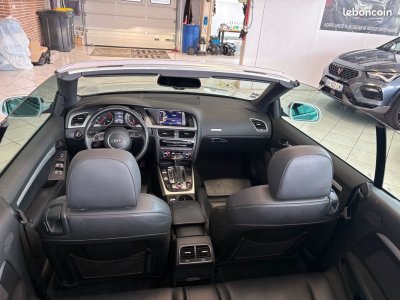 Audi A5 Cabriolet 30 V6 TDI S TRONIC QUATTRO 245CH LINE LED-GPS-CUIR ELECT-JANTES 18-ATTACHE REMORQUE   - 10