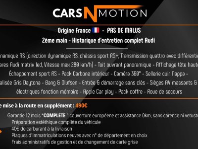 Audi RS4 (B9) 29l 450ch - Fran&ccedil;aise 2&egrave;me main / Historique complet   - 4