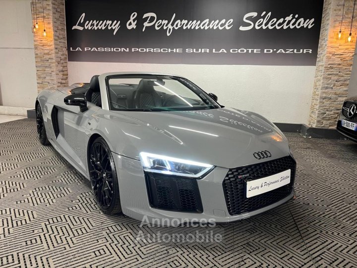 Audi R8 Spyder 52 V10 S-tronic RWS 1 OF 999 - Gris Nardo - 38000Km - 8