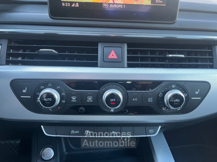 Audi A4 Avant 20 TDI 150 S tronic 7 Design Luxe-D&Eacute;MARRAGE SANS CL&Eacute;-SI&Eacute;GES CHAUFFANTS-R&Eacute;GULATEUR DE VITESSE-GARANTIE 12 MOIS- - 16