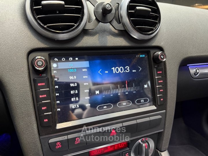 Audi A3 CABRIOLET S-LINE 20 TDI 140 cv DPF S-Tronic - CARPLAY - LUMIÈRE D?AMBIANCE - CAMÉRA DE RECUL - 24