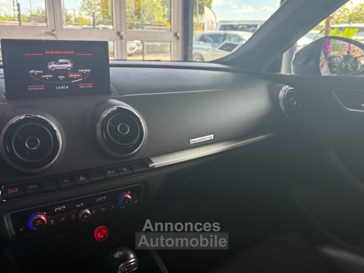 Audi S3 SPORTBACK 20 TFSI 300 ch Quattro ~ Sièges chauffants ~ Régulateur de vitesse adaptatif ~ Radar AV/AR ~ Vidange boîte et Haldex - 24