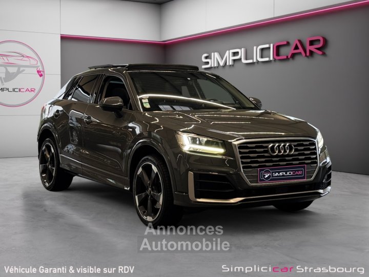 Audi Q2 14 TFSI COD 150 ch S tronic 7 Design Luxe GRIS NANO - TOIT OUVRANT - KEYLESS GO - PACK ASSIS ROUTE - AFFICHAGE TETE HAUTE - 1