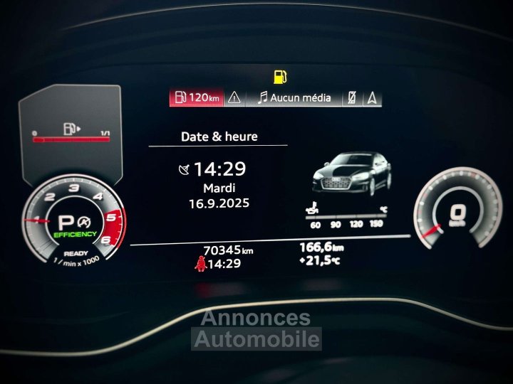 Audi A5 Sportback 20TDi S-LINE-1ERPRO-COCKPIT-CUIR-CAMERA - 13
