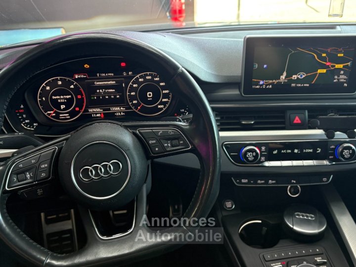 Audi A4 Avant 20 TDI 190 ch S line ~ Siège et hayon électrique ~ Caméra de recul ~ Virtual cockpit ~ Rien à prévoir ~ Full suivi - 18