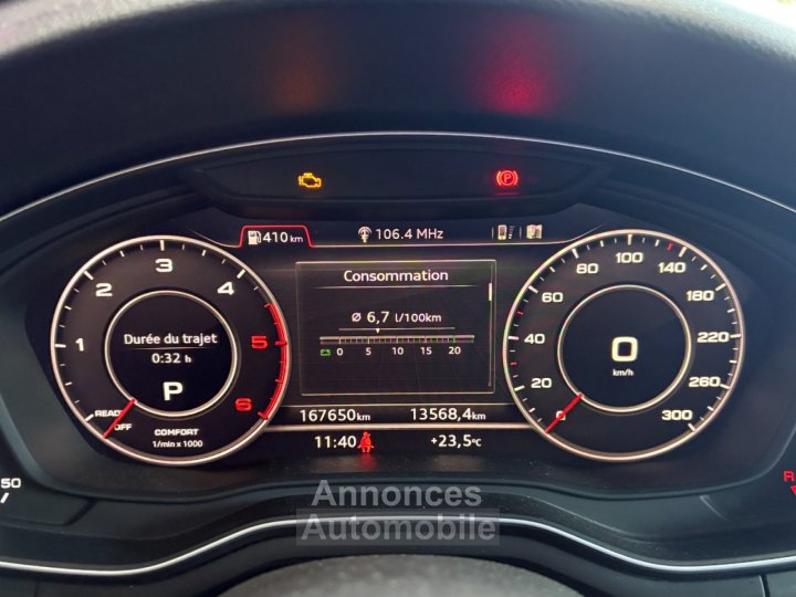 Audi A4 Avant 20 TDI 190 ch S line ~ Siège et hayon électrique ~ Caméra de recul ~ Virtual cockpit ~ Rien à prévoir ~ Full suivi - 20