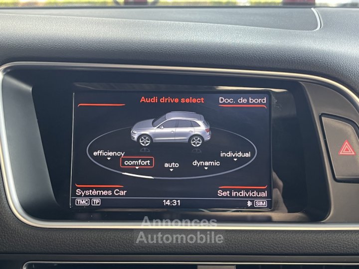 Audi SQ5 3,0 TDI V6 313 BVA8 QUATTRO TOIT PANORAMIQUE ATTELAGE ELECTRIQUE GPS CAMERA HIFI B&O KEYLESS REG - 12