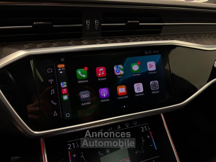 Audi A7 Sportback 55 TFSIE 367 ch S-line Quattro / Bang&Olufsen / Caméra 360° / Attelage / TO - 19