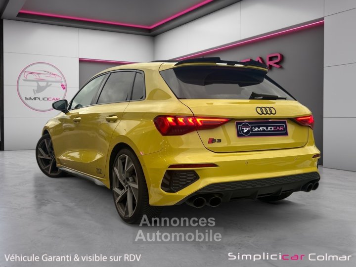 Audi S3 SPORTBACK TFSI 310cv S-tronic 7 Quattro Caméra de Recul Feu Led Jaune Python Yellow Garantie 12 Mois - 3