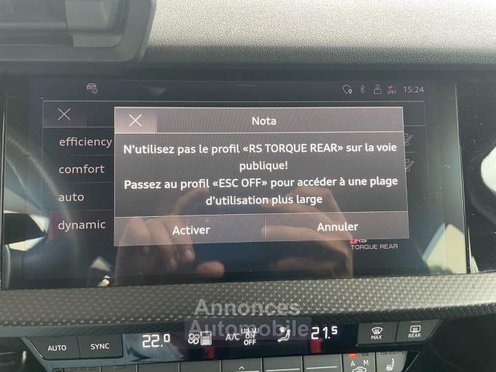 Audi RS3 SPORTBACK 8Y 25 TFSI 400 S tronic 7 Quattro / Toit Ouvrant / Bang Olufsen / Malus Payé - 45